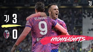 Kostic Vlahovic and Milik make it 30 against Bologna  Highlights [upl. by Namien965]