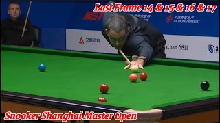 Snooker Shanghai Master Open Ronnie O’Sullivan VS Mark Selby  Last Frame 14 amp 15 amp 16 amp 17 [upl. by Galatea]