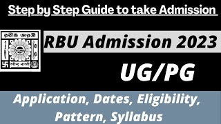 RBU Admission 2023  Application Soon Dates Eligibility Pattern Syllabus [upl. by Ger431]