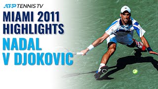 Extended Highlights Rafael Nadal v Novak Djokovic  Miami 2011 Final [upl. by Peony]