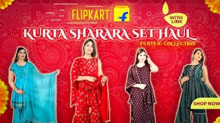 kurta sharara set haul flipkart  sharara kurta for women  shararasuit flipkart youtube [upl. by Laszlo]