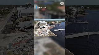 Drone shows Steinhatchee FL before and after Hurricane Helene Shorts [upl. by Graf]