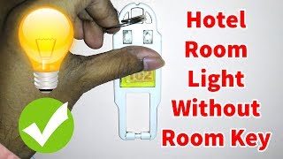 Keep Hotel Room Light on Without Key Tag when Room is Locked from Out Side  Life Hack  Som Tips [upl. by Haroved]