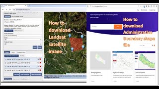 How to download Landsat8 satellite images Administrative Boundary of Nepal and clip out AOI [upl. by Nnylsaj]