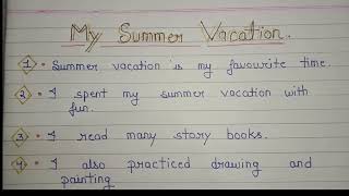 10 lines on How I spend Summer Vacation  My Summer vacation essay [upl. by Branscum56]