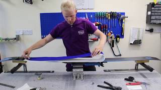 HOW TO CUT SKINS FOR SKI TOURING SKIS using a Colltex 70 camlock skin  Anything Technical Ltd [upl. by Entwistle]