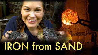 IRON from SAND  Oldest form of iron smelting [upl. by Ayota]