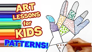 LEARN TO DRAW PATTERNS ART LESSONS FOR KIDS [upl. by Atteynot706]