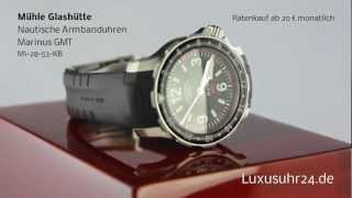 Mühle Glashütte Nautische Armbanduhren Marinus GMT M12853KB Luxusuhr24 ab 20 EuroMonat [upl. by Simona]