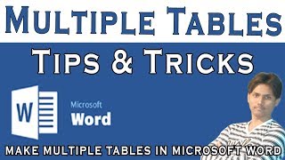 How To Make Multiple Tables Part 25 In Microsoft Word [upl. by Zehe869]