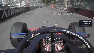 F2 Monaco  Isack Hadjar furious radio message screaming at his engineer  F2 Monaco Grand Prix [upl. by Izaak456]