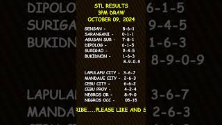 STL Result Today 300 pm draw October 09 2024 shorts [upl. by Jahdol]