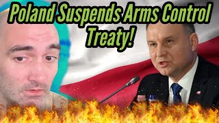 Poland Suspends Arms Treaty Prepping for War [upl. by Annahs]