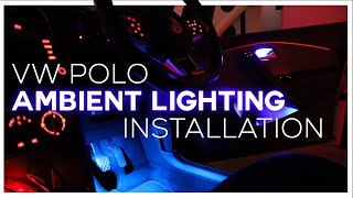 Genuine VW LED Interior Footwell Ambient Lighting Kit Upgrade In VW Polo  Light Up Your Interior [upl. by Oiramej481]