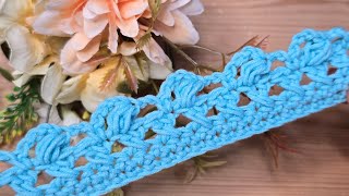 Super EASY Crochet Border for Beginners 👌 CUTE Crochet Edging for Baby Blanket [upl. by Kesley816]