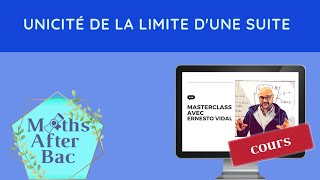 MasterClass  Raisonnement avec les epsilons 4 Unicité de la limite dune suite convergente [upl. by Petunia]