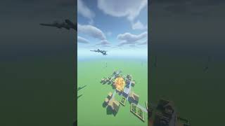 B29 bombers drop nuclear bombs in Minecraft shorts [upl. by Ellenahs]