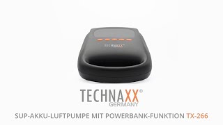 TECHNAXX SUPAKKULUFTPUMPE MIT POWERBANKFUNKTION TX266 DEUTSCH [upl. by Yddet261]