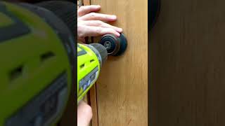 How to drill out a lock shorts diy handyman [upl. by Natsyrt]