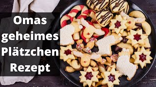 Omas geheimes Plätzchen Rezept  1 Teig für 5 Plätzchen [upl. by Cowley619]