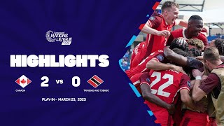 Highlights  Canada vs Trinidad and Tobago  202324 Concacaf Nations League Playin [upl. by Suvart]