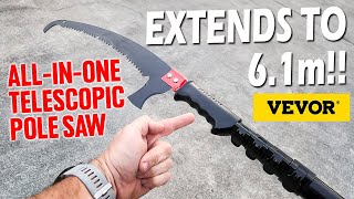 VEVOR Telescopic Pole Saw Unboxing and Testing [upl. by Llenil]