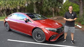 Is the 2024 Mercedes Benz EQS 450 a BETTER luxury sedan than a Lucid Air [upl. by Rybma]