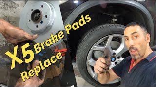 BMW X5 Front Brake Pads How to Replace Step By Step [upl. by Christos]