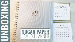 UNBOXING Sugar Paper Family Planner and Monthly Desk Calendars [upl. by Nakasuji]