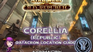 SWTOR  Corellia Republic Datacron Location Guide [upl. by Johnathan]