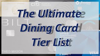 The Ultimate Dining Card Tier List  Chase  Citi  American Express [upl. by Amrita848]