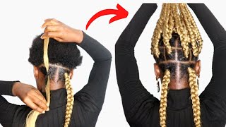 CANT GRIP BOX BRAIDS Trying new tucking method [upl. by Anpas]