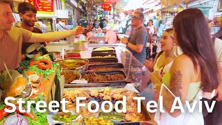 Street Food Tour of Tel Aviv  INSANELY DELICIOUS Middle Eastern Market Delights [upl. by Keifer]