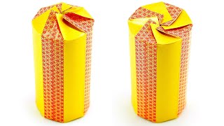 How to Gift Wrap a Cylinder Box [upl. by Mukul]