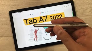 Samsung Galaxy Tab A7 2022  Palm Rejection  Stylus and Samsung Notes [upl. by Leighton]