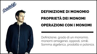 Monomi Spiegazione e Operazioni con i Monomi [upl. by Ignatius243]