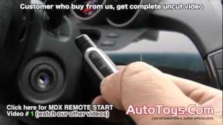 Acura MDX Remote Start 2 Avital Car Alarm and Idatalink Bypass by AutoToyscom D2D RS232 ADSCA [upl. by Olaf]