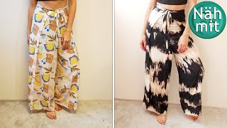 Nähen für Anfänger  Elegante Wickelhose Teil 2  Das Summer Must Have einfach erklärt [upl. by Nalyorf303]