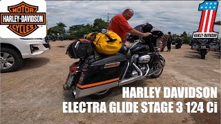 Electra Glide Standard 124 kit Exhaust sound [upl. by Idnew]