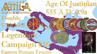 TW Attila  Age of Justinian 09a 555 AD  16  Justinians Glory  War GaramantesAquitainia [upl. by Nagiem807]