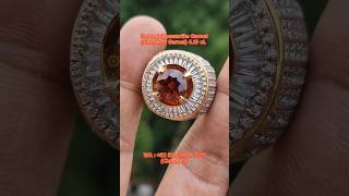 Natural Spessartite Garnet 419 ct Ring perak mikrotepper Serti MGL sunjewellry [upl. by Garlan]