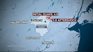 Aftershocks rattle the Philadelphia region after 48 earthquake in New Jersey [upl. by Seftton]