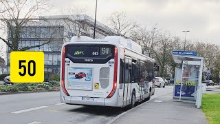 Iveco Urbanway 12 GNV n°083  Ligne 50 du réseau TAN Nantes [upl. by Tiat]