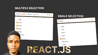 Dropdown select with custom checkbox in react js  Multiple and Single select [upl. by Hagile179]