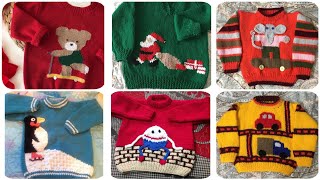 Top 25 Baby Boy Sweater Designs ideas Handknitted multicolour Baby Boy Sweater Design [upl. by Idyh633]