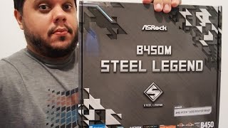 ASRock B450M Steel Legend  Placa Mãe Chegou [upl. by Nuri333]