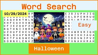 Word Search Easy  Halloween  10292024 [upl. by Kerrie]