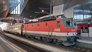 Abfahrt des railjet 535 Ersatzgarnitur am 17122023 in Wien Hbf [upl. by Sung382]