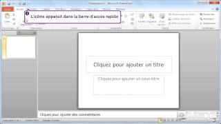 Comment utiliser la barre doutils Accès rapide et le Ruban avec PowerPoint 2010 [upl. by Ayoras]