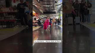 🇵🇪 Peru 🇵🇪 Beautiful Peruvian dance style La Marinera performance at Lima International Airport [upl. by Trixi]